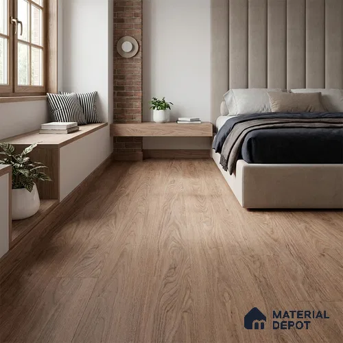 African Oak Crystal Finish Vinyl Flooring | VF 00150 | 3 ft x 6 Inch - 1.5 mm | UV Coated Suitable For Bedroom, Office & Indoor Sports Area