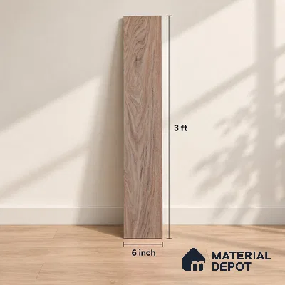 African Oak Crystal Finish Vinyl Flooring | VF 00150 | 3 ft x 6 Inch - 1.5 mm | UV Coated Suitable For Bedroom, Office & Indoor Sports Area