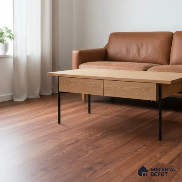 Texas Merbau Crystal Finish Vinyl Flooring | VF 00151 | 3 ft x 6 Inch - 1.5 mm | UV Coated Suitable For Bedroom, Office & Indoor Sports Area