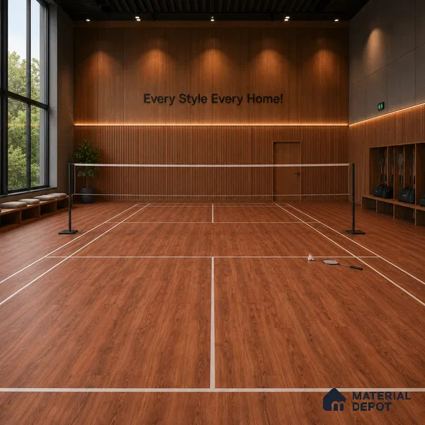 Texas Merbau Crystal Finish Vinyl Flooring | VF 00151 | 3 ft x 6 Inch - 1.5 mm | UV Coated Suitable For Bedroom, Office & Indoor Sports Area