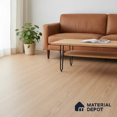 Teak Wood Crystal Finish Vinyl Flooring | VF 00117 | 3 ft x 6 Inch - 1.5 mm | UV Coated Suitable For Bedroom, Office & Indoor Sports Area