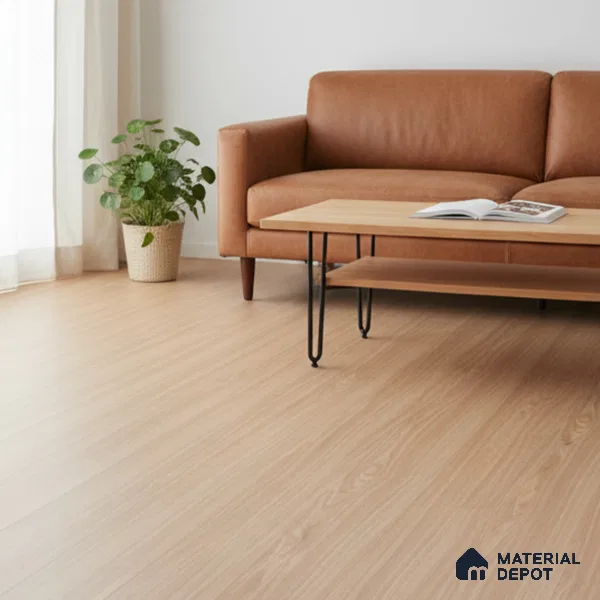 Teak Wood Crystal Finish Vinyl Flooring | VF 00117 | 3 ft x 6 Inch - 1.5 mm | UV Coated Suitable For Bedroom, Office & Indoor Sports Area