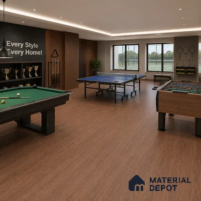 Rose Wood Crystal Finish Vinyl Flooring | VF 00119 | 3 ft x 6 Inch - 1.5 mm | UV Coated Suitable For Bedroom, Office & Indoor Sports Area