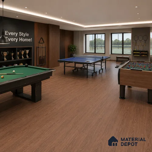 Rose Wood Crystal Finish Vinyl Flooring | VF 00119 | 3 ft x 6 Inch - 1.5 mm | UV Coated Suitable For Bedroom, Office & Indoor Sports Area