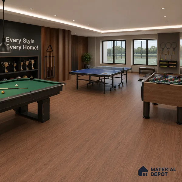 Rose Wood Crystal Finish Vinyl Flooring | VF 00119 | 3 ft x 6 Inch - 1.5 mm | UV Coated Suitable For Bedroom, Office & Indoor Sports Area