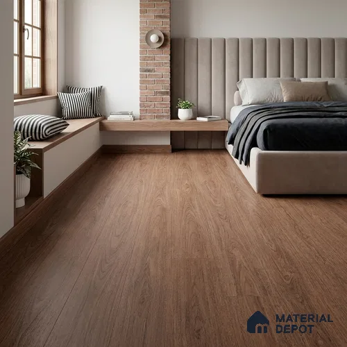 Rose Wood Crystal Finish Vinyl Flooring | VF 00119 | 3 ft x 6 Inch - 1.5 mm | UV Coated Suitable For Bedroom, Office & Indoor Sports Area