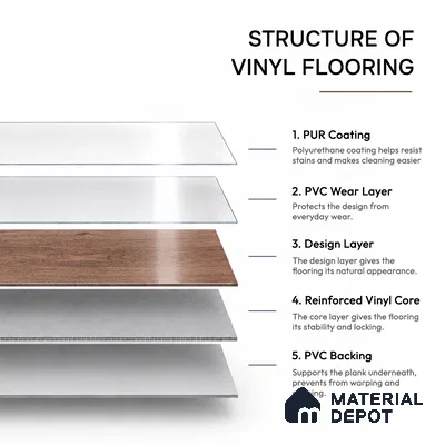 Rose Wood Crystal Finish Vinyl Flooring | VF 00119 | 3 ft x 6 Inch - 1.5 mm | UV Coated Suitable For Bedroom, Office & Indoor Sports Area
