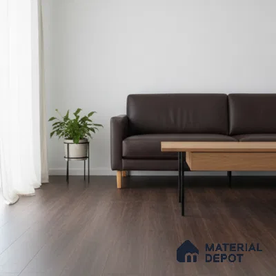 B Walnut Crystal Finish Vinyl Flooring | VF 00120 | 3 ft x 6 Inch - 1.5 mm | UV Coated Suitable For Bedroom, Office & Indoor Sports Area