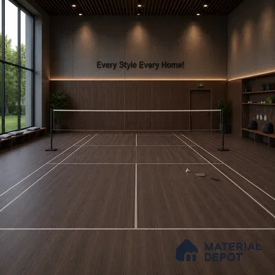 B Walnut Crystal Finish Vinyl Flooring | VF 00120 | 3 ft x 6 Inch - 1.5 mm | UV Coated Suitable For Bedroom, Office & Indoor Sports Area