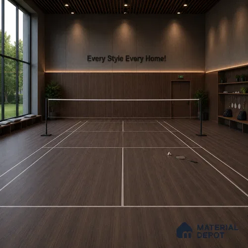 B Walnut Crystal Finish Vinyl Flooring | VF 00120 | 3 ft x 6 Inch - 1.5 mm | UV Coated Suitable For Bedroom, Office & Indoor Sports Area