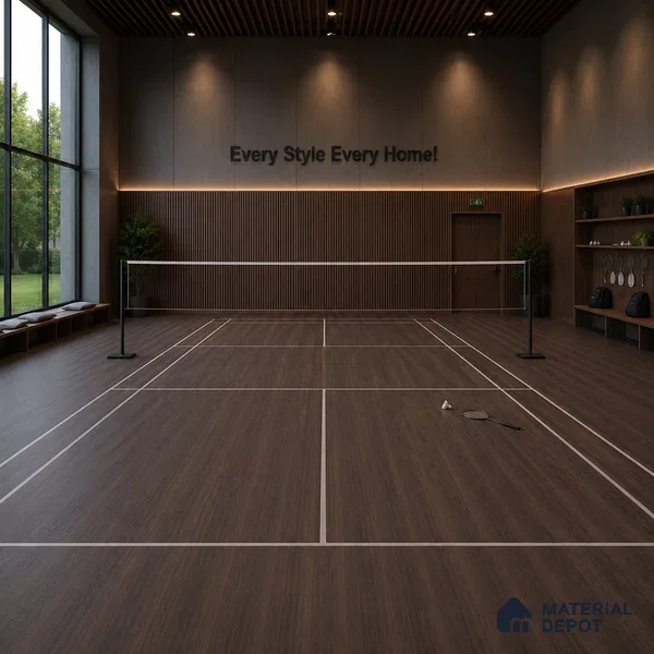 B Walnut Crystal Finish Vinyl Flooring | VF 00120 | 3 ft x 6 Inch - 1.5 mm | UV Coated Suitable For Bedroom, Office & Indoor Sports Area