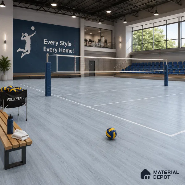 Ash Grey Crystal Finish Vinyl Flooring | VF 00121 | 3 ft x 6 Inch - 1.5 mm | UV Coated Suitable For Bedroom, Office & Indoor Sports Area