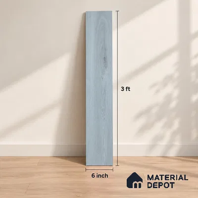 Ash Grey Crystal Finish Vinyl Flooring | VF 00121 | 3 ft x 6 Inch - 1.5 mm | UV Coated Suitable For Bedroom, Office & Indoor Sports Area