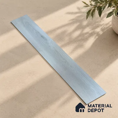 Ash Grey Crystal Finish Vinyl Flooring | VF 00121 | 3 ft x 6 Inch - 1.5 mm | UV Coated Suitable For Bedroom, Office & Indoor Sports Area