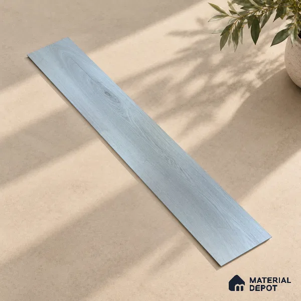 Ash Grey Crystal Finish Vinyl Flooring | VF 00121 | 3 ft x 6 Inch - 1.5 mm | UV Coated Suitable For Bedroom, Office & Indoor Sports Area