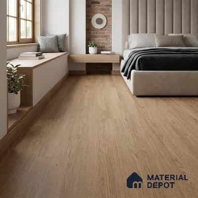 Noble Wood Crystal Finish Vinyl Flooring | VF 00122 | 3 ft x 6 Inch - 1.5 mm | UV Coated Suitable For Bedroom, Office & Indoor Sports Area