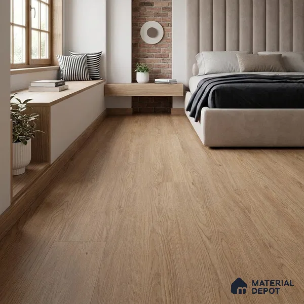 Noble Wood Crystal Finish Vinyl Flooring | VF 00122 | 3 ft x 6 Inch - 1.5 mm | UV Coated Suitable For Bedroom, Office & Indoor Sports Area