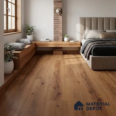 Maderna Wood Crystal Finish Vinyl Flooring | VF 00124 | 3 ft x 6 Inch - 1.5 mm | UV Coated Suitable For Bedroom, Office & Indoor Sports Area