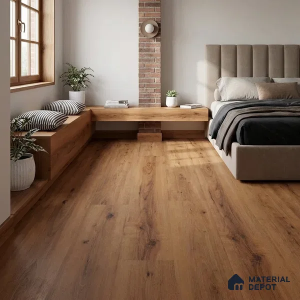 Maderna Wood Crystal Finish Vinyl Flooring | VF 00124 | 3 ft x 6 Inch - 1.5 mm | UV Coated Suitable For Bedroom, Office & Indoor Sports Area
