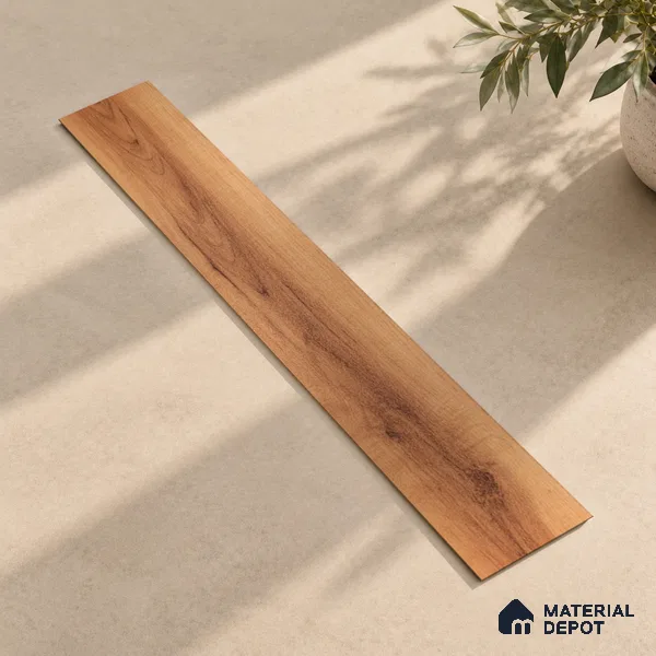 Maderna Wood Crystal Finish Vinyl Flooring | VF 00124 | 3 ft x 6 Inch - 1.5 mm | UV Coated Suitable For Bedroom, Office & Indoor Sports Area