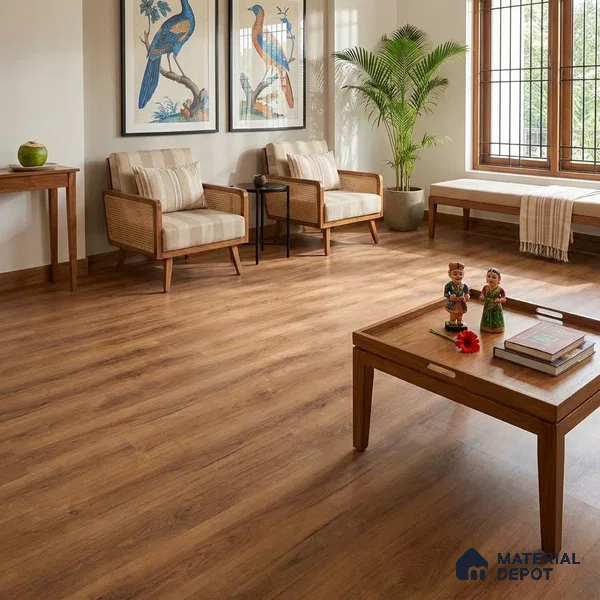 Maderna Wood Crystal Finish Vinyl Flooring | VF 00124 | 3 ft x 6 Inch - 1.5 mm | UV Coated Suitable For Bedroom, Office & Indoor Sports Area