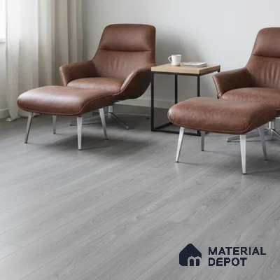 Gris Wood Crystal Finish Vinyl Flooring | VF 00125 | 3 ft x 6 Inch - 1.5 mm | UV Coated Suitable For Bedroom, Office & Indoor Sports Area