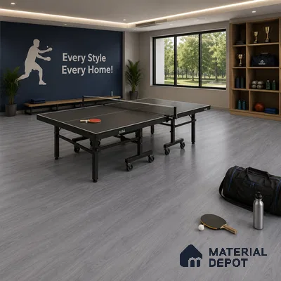 Gris Wood Crystal Finish Vinyl Flooring | VF 00125 | 3 ft x 6 Inch - 1.5 mm | UV Coated Suitable For Bedroom, Office & Indoor Sports Area