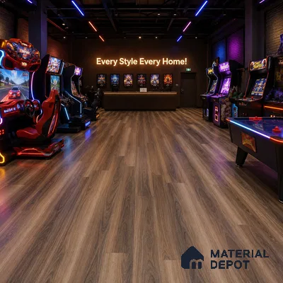 Walnut Crystal Finish Vinyl Flooring | VF 00126 | 3 ft x 6 Inch - 1.5 mm | UV Coated Suitable For Bedroom, Office & Indoor Sports Area