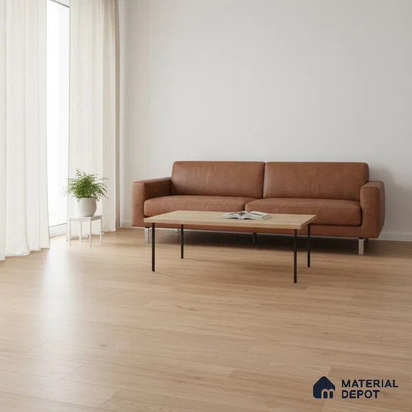Virgin Pine Crystal Finish Vinyl Flooring | VF 00127 | 3 ft x 6 Inch - 2 mm | UV Coated Suitable For Bedroom, Office & Indoor Sports Area