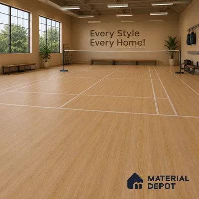 Virgin Pine Crystal Finish Vinyl Flooring | VF 00127 | 3 ft x 6 Inch - 2 mm | UV Coated Suitable For Bedroom, Office & Indoor Sports Area
