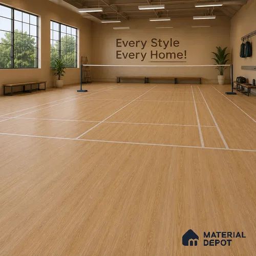 Virgin Pine Crystal Finish Vinyl Flooring | VF 00127 | 3 ft x 6 Inch - 2 mm | UV Coated Suitable For Bedroom, Office & Indoor Sports Area