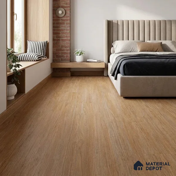 Virgin Pine Crystal Finish Vinyl Flooring | VF 00127 | 3 ft x 6 Inch - 2 mm | UV Coated Suitable For Bedroom, Office & Indoor Sports Area