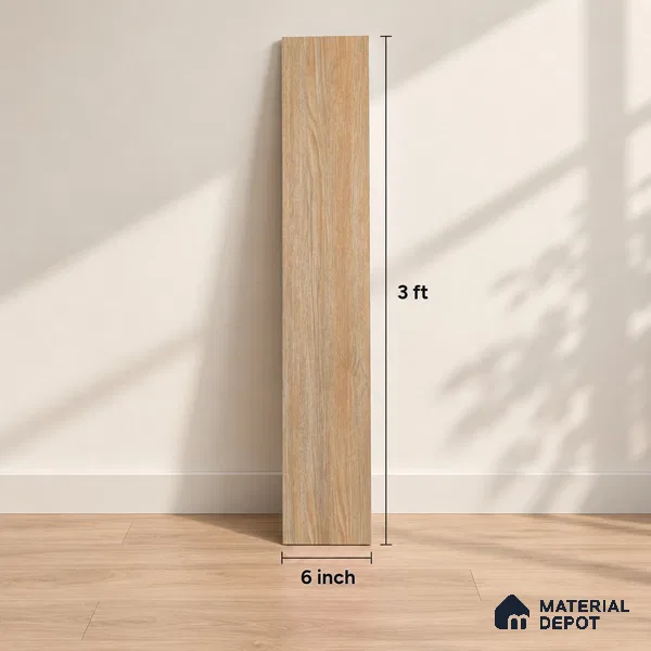 Virgin Pine Crystal Finish Vinyl Flooring | VF 00127 | 3 ft x 6 Inch - 2 mm | UV Coated Suitable For Bedroom, Office & Indoor Sports Area