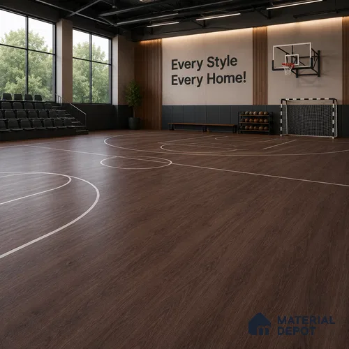 Quarter Wood Crystal Finish Vinyl Flooring | VF 00129 | 3 ft x 6 Inch - 2 mm | UV Coated Suitable For Bedroom, Office & Indoor Sports Area