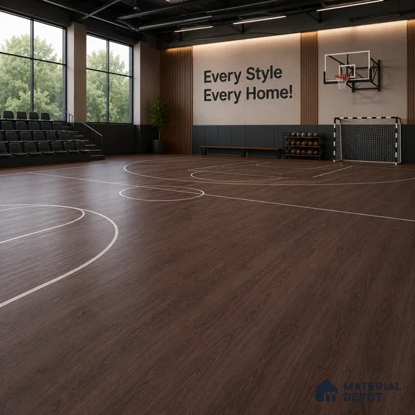 Quarter Wood Crystal Finish Vinyl Flooring | VF 00129 | 3 ft x 6 Inch - 2 mm | UV Coated Suitable For Bedroom, Office & Indoor Sports Area