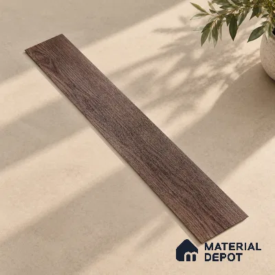 Quarter Wood Crystal Finish Vinyl Flooring | VF 00129 | 3 ft x 6 Inch - 2 mm | UV Coated Suitable For Bedroom, Office & Indoor Sports Area