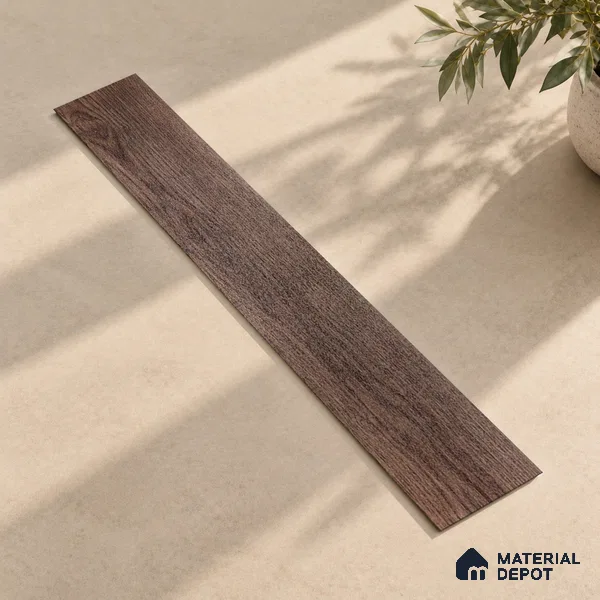 Quarter Wood Crystal Finish Vinyl Flooring | VF 00129 | 3 ft x 6 Inch - 2 mm | UV Coated Suitable For Bedroom, Office & Indoor Sports Area