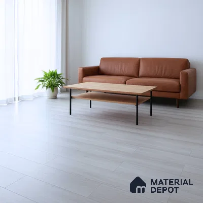 Regid Grey Crystal Finish Vinyl Flooring | VF 00130 | 3 ft x 6 Inch - 2 mm | UV Coated Suitable For Bedroom, Office & Indoor Sports Area