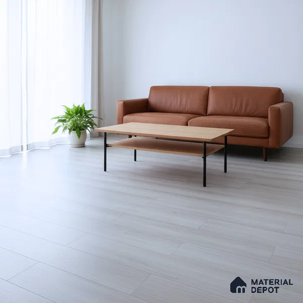 Regid Grey Crystal Finish Vinyl Flooring | VF 00130 | 3 ft x 6 Inch - 2 mm | UV Coated Suitable For Bedroom, Office & Indoor Sports Area