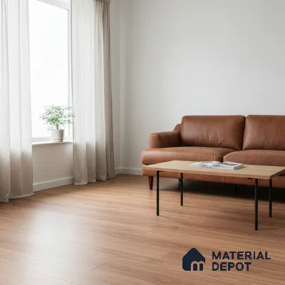 Red Maple Crystal Finish Vinyl Flooring | VF 00131 | 3 ft x 6 Inch - 2 mm | UV Coated Suitable For Bedroom, Office & Indoor Sports Area