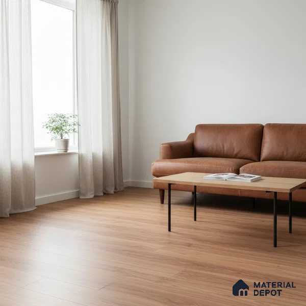 Red Maple Crystal Finish Vinyl Flooring | VF 00131 | 3 ft x 6 Inch - 2 mm | UV Coated Suitable For Bedroom, Office & Indoor Sports Area