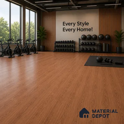 Oak Wood Crystal Finish Vinyl Flooring | VF 00132 | 3 ft x 6 Inch - 2 mm | UV Coated Suitable For Bedroom, Office & Indoor Sports Area