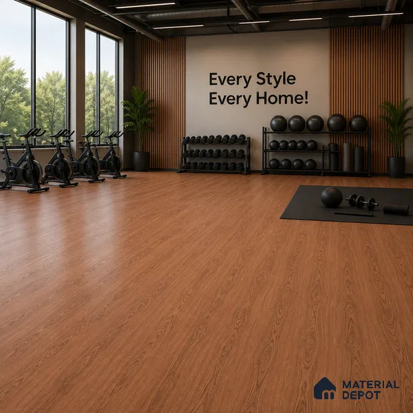 Oak Wood Crystal Finish Vinyl Flooring | VF 00132 | 3 ft x 6 Inch - 2 mm | UV Coated Suitable For Bedroom, Office & Indoor Sports Area