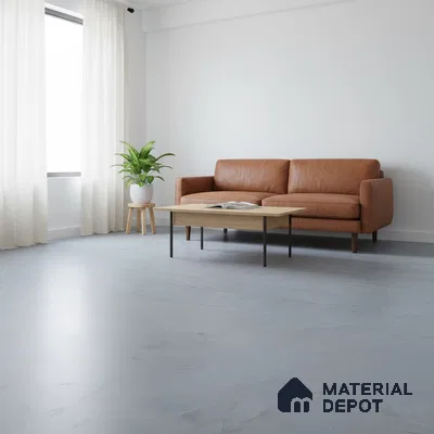 Armani Grey Crystal Finish Vinyl Flooring | VF 00133 | 2 ft x 2 ft - 2 mm | UV Coated Suitable For Bedroom, Office & Indoor Sports Area