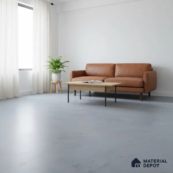 Armani Grey Crystal Finish Vinyl Flooring | VF 00133 | 2 ft x 2 ft - 2 mm | UV Coated Suitable For Bedroom, Office & Indoor Sports Area