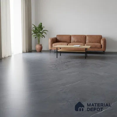 Armani Nero Crystal Finish Vinyl Flooring | VF 00134 | 2 ft x 2 ft - 2 mm | UV Coated Suitable For Bedroom, Office & Indoor Sports Area