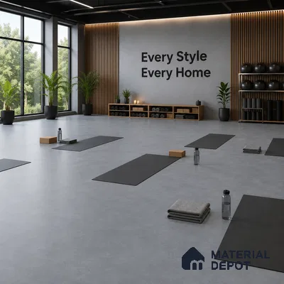 Petra Grey Crystal Finish Vinyl Flooring | VF 00135 | 2 ft x 2 ft - 2 mm | UV Coated Suitable For Bedroom, Office & Indoor Sports Area