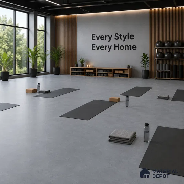Petra Grey Crystal Finish Vinyl Flooring | VF 00135 | 2 ft x 2 ft - 2 mm | UV Coated Suitable For Bedroom, Office & Indoor Sports Area