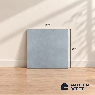 Petra Grey Crystal Finish Vinyl Flooring | VF 00135 | 2 ft x 2 ft - 2 mm | UV Coated Suitable For Bedroom, Office & Indoor Sports Area