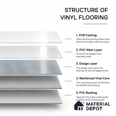 Petra Grey Crystal Finish Vinyl Flooring | VF 00135 | 2 ft x 2 ft - 2 mm | UV Coated Suitable For Bedroom, Office & Indoor Sports Area